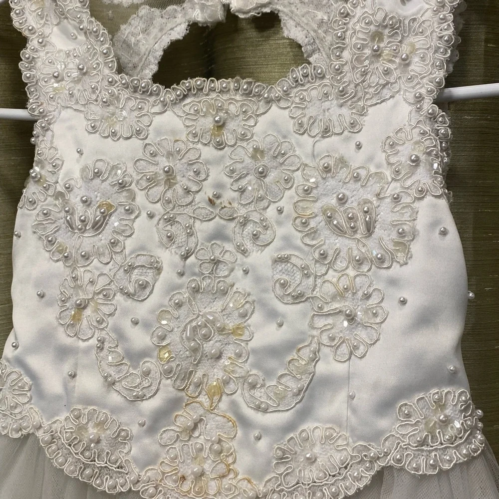 Elegant White Girls Bridal  Ceremony Dress Sz 2 - Picture 2 of 11